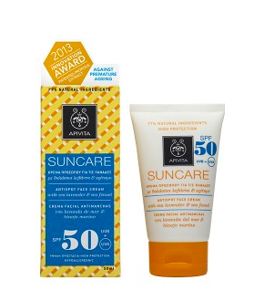 protección solar antimanchas 50+ apivita
